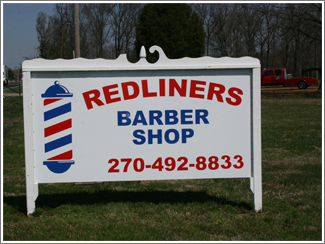 Redliners Barber Shop Sign